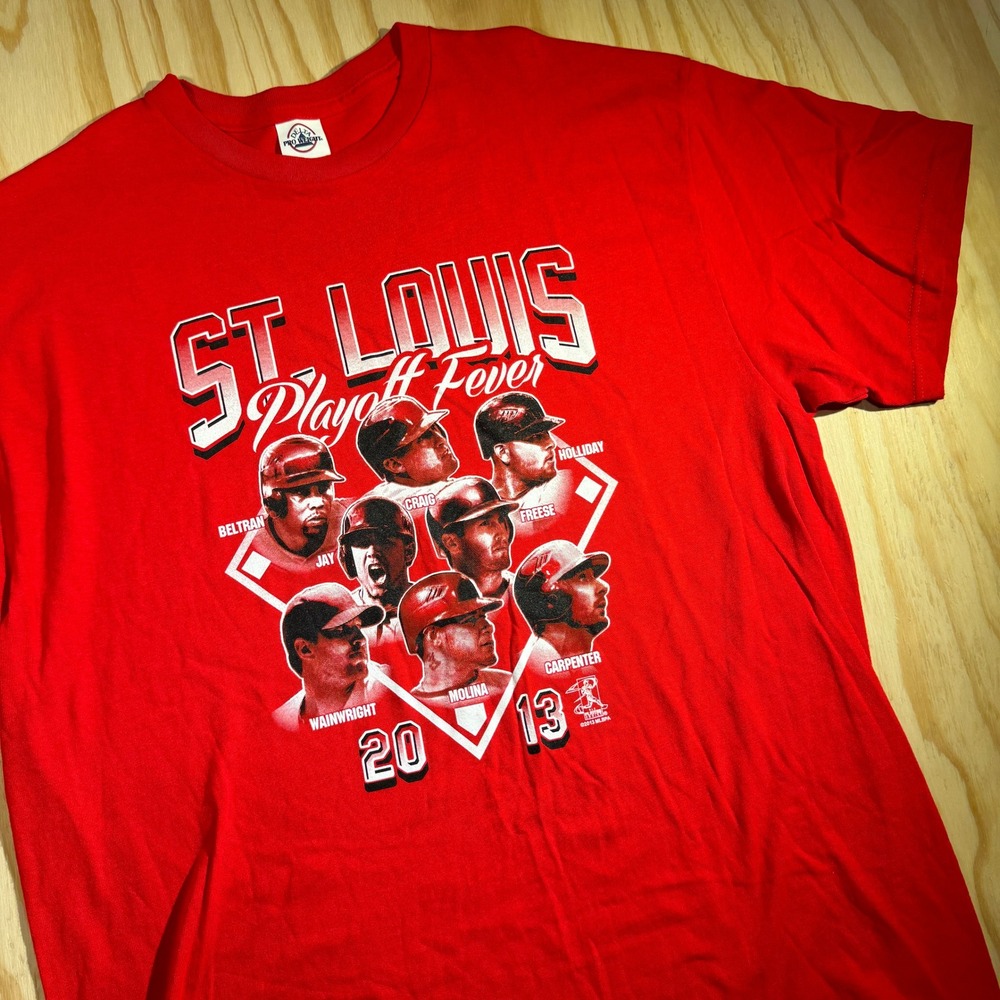 Delta Pro Weight Men's St. Louis Cardinals Playoff Fever Tee Red Size XL
